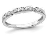 14K White Gold 1/4 Carat (ctw H-I, I2-I3) Diamond Wedding Band Ring